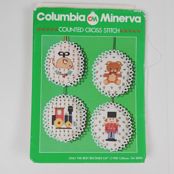 Columbia-Minerva Christmas Toy Ornaments Counted Cross Stitch Kit