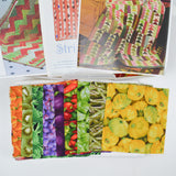 Rainbow Vegetable Print Quilting Fabric Cut Pieces + Assorted Flying Geese + Zig Zag Quilt Patterns