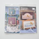 Friendship Collection Cross Stitch Kits with Bas-Relief Figure Sculptures - Set of 2