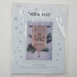Willie Melt Snowman Cross Stitch Pattern + Embellishments