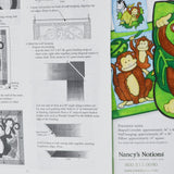 Nancy's Notions Monkey Buddies Wall Hanging, Shaped Coverlet + Pillow Applique Sewing Pattern