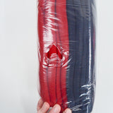 Red + Navy Blue No-Sew Fleece Throw Kit
