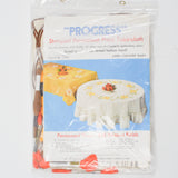 "Progress" Stamped Permanent Press Tablecloth Embroidery Kit