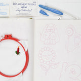 Mini Punch Needle Loop Embroidery Kit with Iron-On Transfer Patterns