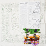 Vintage 1970s Paragon State Flowers Map Sampler Embroidery Kit