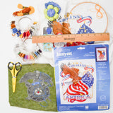 Patriotic American Cross Stitch + Embroidery Projects - Partially Complete