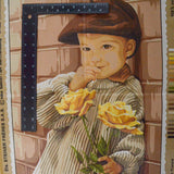 Fleur de Paris Boy with Flowers Painted Canvas Needlepoint Kit