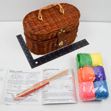 Alex Yarn Craft Knitting Kit in Wicker Basket
