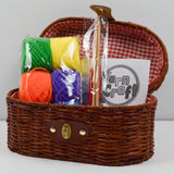 Alex Yarn Craft Knitting Kit in Wicker Basket