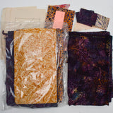 Foundation Paper Piecing Batik Quilt Block Kit - Pattern + Fabric in Organizing Case