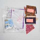 Foundation Paper Piecing Batik Quilt Block Kit - Pattern + Fabric in Organizing Case