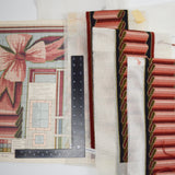 Elizabeth Bradley Ribbon & Bows Needlepoint Border Wool Cross Stitch Rug Panel Project - Partially Completed