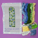 Whimsy and Grace Floral Bookmark Needlepoint Kit - Almost Complete