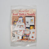 Stoney Creek Collection #244 Fruit Tarts & Towels Cross Stitch Patterns with Huck Towels + Potholder Set