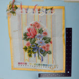 Elsa Williams Waverly Floral Needlepoint Kit 06339 - Partially Worked