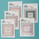 The Sweetheart Tree Teenie Tweenie Cross Stitch Patterns with Embellishments - Set of 5