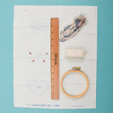 Dimensions #8049 Christmas Heart Ornament Embroidery Kit - Started
