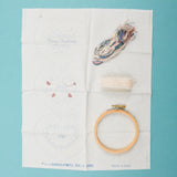 Dimensions #8049 Christmas Heart Ornament Embroidery Kit - Started