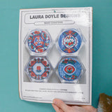 Laura Doyle Designs Imari Coasters Counted Cross Stitch Kit