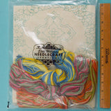 Elsa Williams Floral Crewel Embroidery Pillow Kit