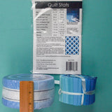 Busy Hands Quilts Waterfall II Quilt Pattern + Blue Cut Fabric Strips