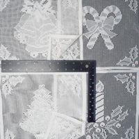 Christmas Net Lace Square Doilies - Set of 6