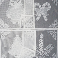 Christmas Net Lace Square Doilies - Set of 6