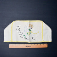 Vintage "How to Toast" Toaster Cover, Stamped for Embroidery - Partially Stitched