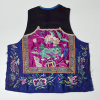 Floral Silk Embroidered Baby Vest Panel