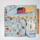 Barnyard Print Canvas Apron - Missing Neck Strap