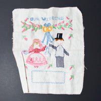 Our Wedding Embroidered Linen, Unfinished - 11" x 15"