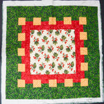 Green + Red Mini Quilt - Unfinished