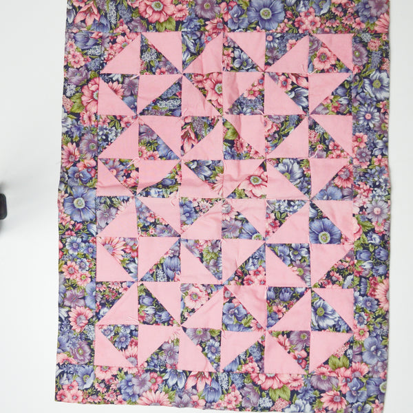 Pink + Purple Floral Pieced Mat