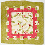 Red + Green Pieced Pillow Cover - Unfinished