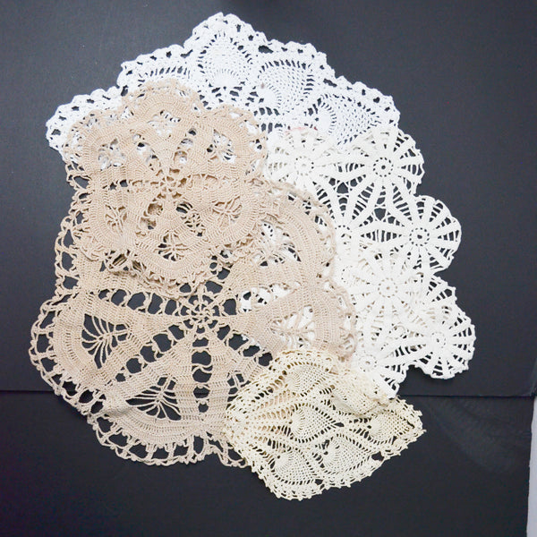 Crochet Lace Doily Bundle