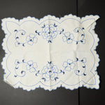 Blue + White Linen - 16" x 22"