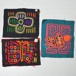 Colorful Mola Embroidery Panels - Set of 3