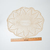 Beige Floral Lace Linen
