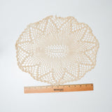 Beige Floral Lace Linen