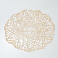 Beige Floral Lace Linen
