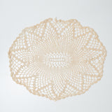 Beige Floral Lace Linen