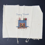 Country Warmth Fireplace Finished Cross Stitch Panel - 10" x 12"