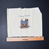 Country Warmth Fireplace Finished Cross Stitch Panel - 10" x 12"