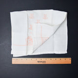 Pink Embroidered Linen - 12" x 18"
