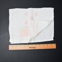 Pink Embroidered Linen - 12" x 18"