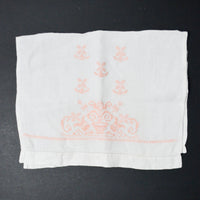 Pink Embroidered Linen - 12" x 18"