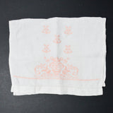 Pink Embroidered Linen - 12" x 18"