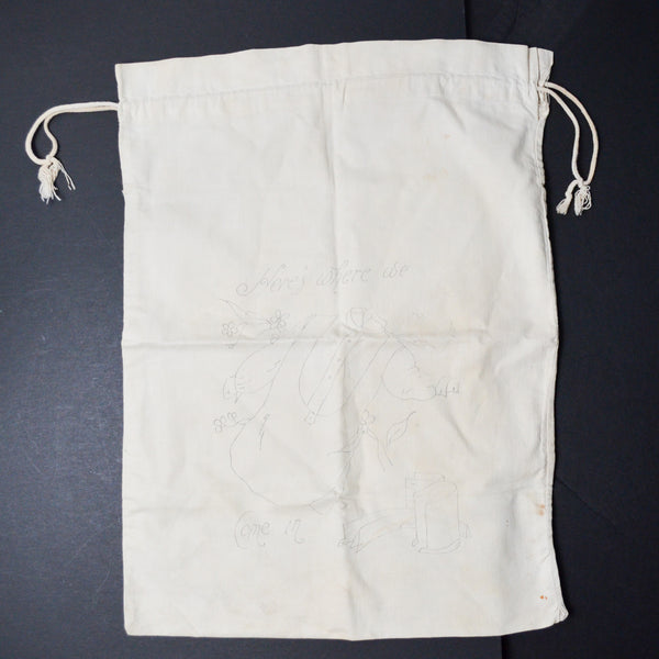 "Here's Where We Come In" Drawstring Bag, Stamped For Embroidery