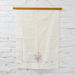 Embroidered Floral PIllowcase - 20" x 29"