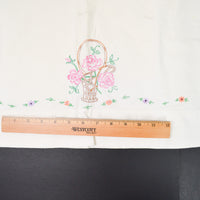 Embroidered Floral PIllowcase - 20" x 29"